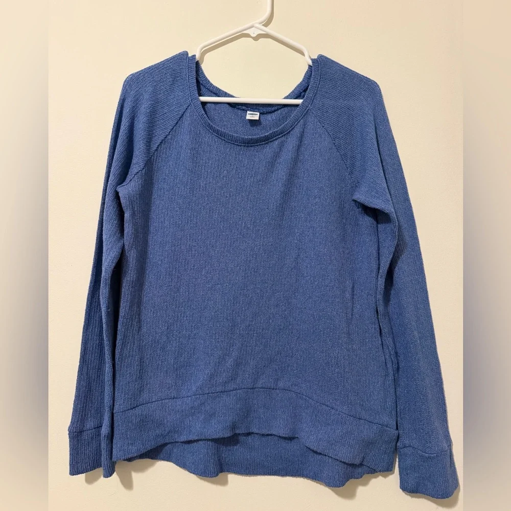 Old Navy Blue Knit Long Sleeve Sweater Small